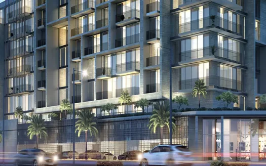 Modern apartments in Azizi Riviera overlooking Meydan community and green spaces