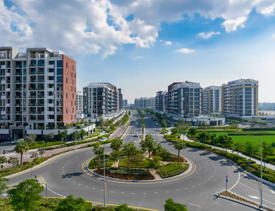 Azizi Riviera Meydan residential buildings and waterfront community in MBR City Dubai